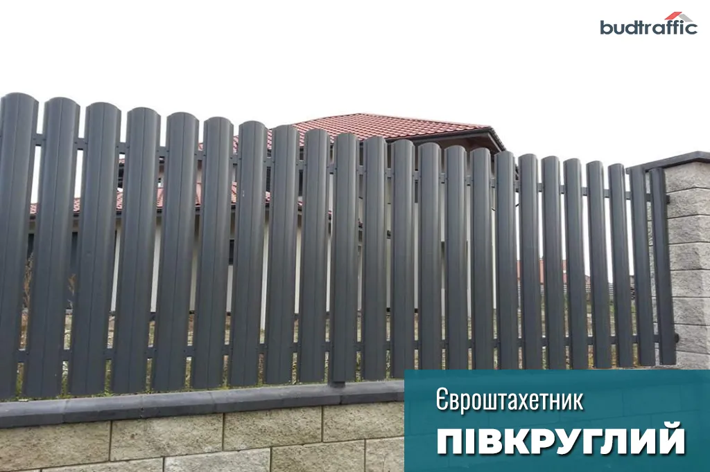 Штахети металеві 7016 мат: зблизька матова текстура та захисний шар, стійкий до ультрафіолету та корозії