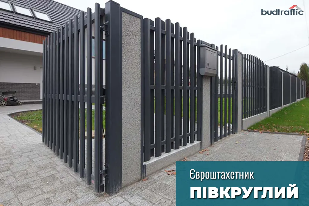 Металеві штахети зі словацького металу RAL 7016 антрацит мат: якісний євроштахетник US Steel Kosice