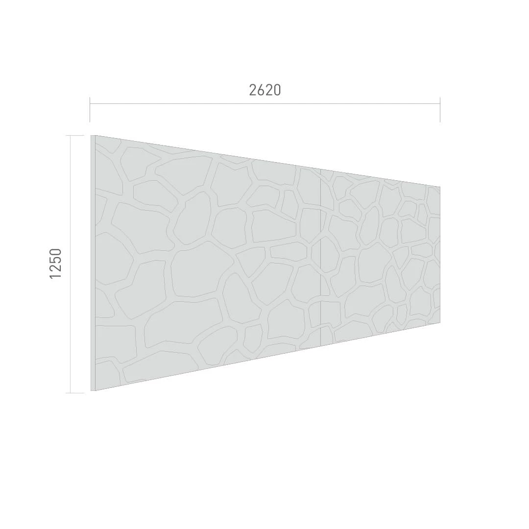 Плита фіброцементна з текстурою кладки Hekim 1250х2620мм