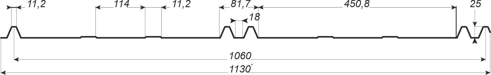 Технічна інформація Фальц-настил Італія 0.47мм Технічна інформація Фальц-настил Італія 0.47мм