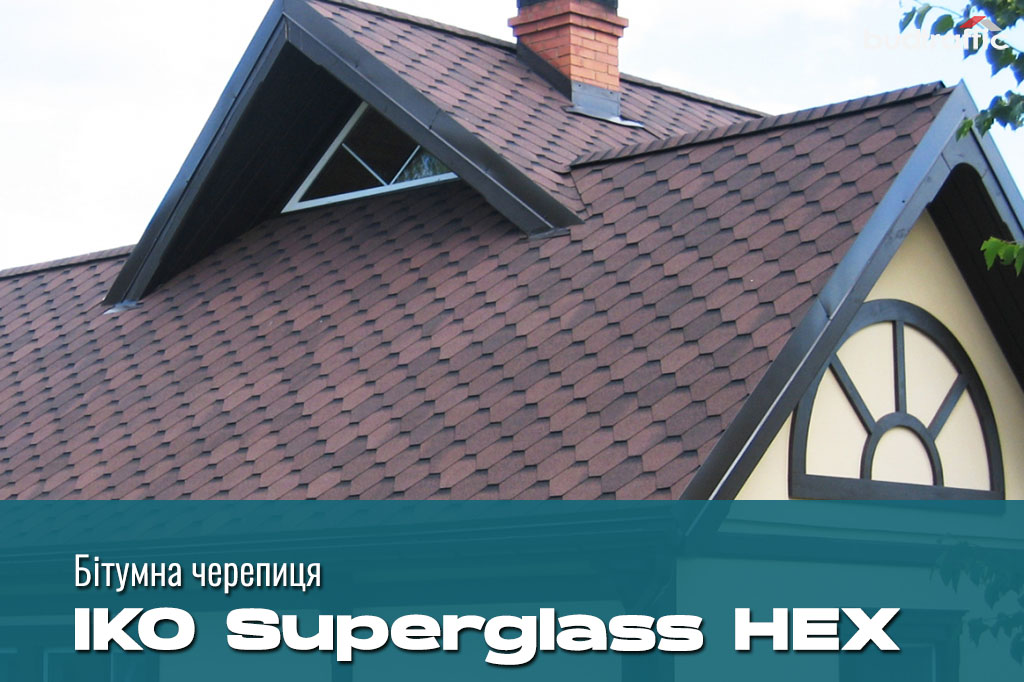 Бітумна черепиця IKO Superglass HEX Бітумна черепиця IKO Superglass HEX