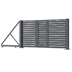 Відкатні ворота Ранчо з хвірткою всередині Відкатні ворота Ранчо з хвірткою всередині