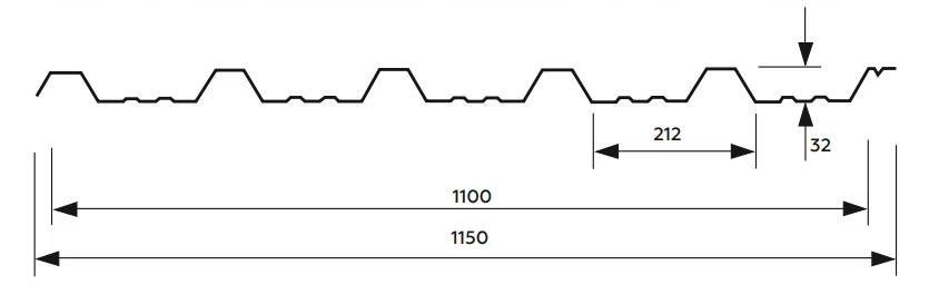 Технічна інформація Профнастил Т45 Словаччина 0.47мм Технічна інформація Профнастил Т45 Словаччина 0.47мм