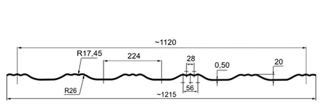 Технічна інформація Металочерепиця Diamant Технічна інформація TOPAZ US Steel Kosice (Словаччина)