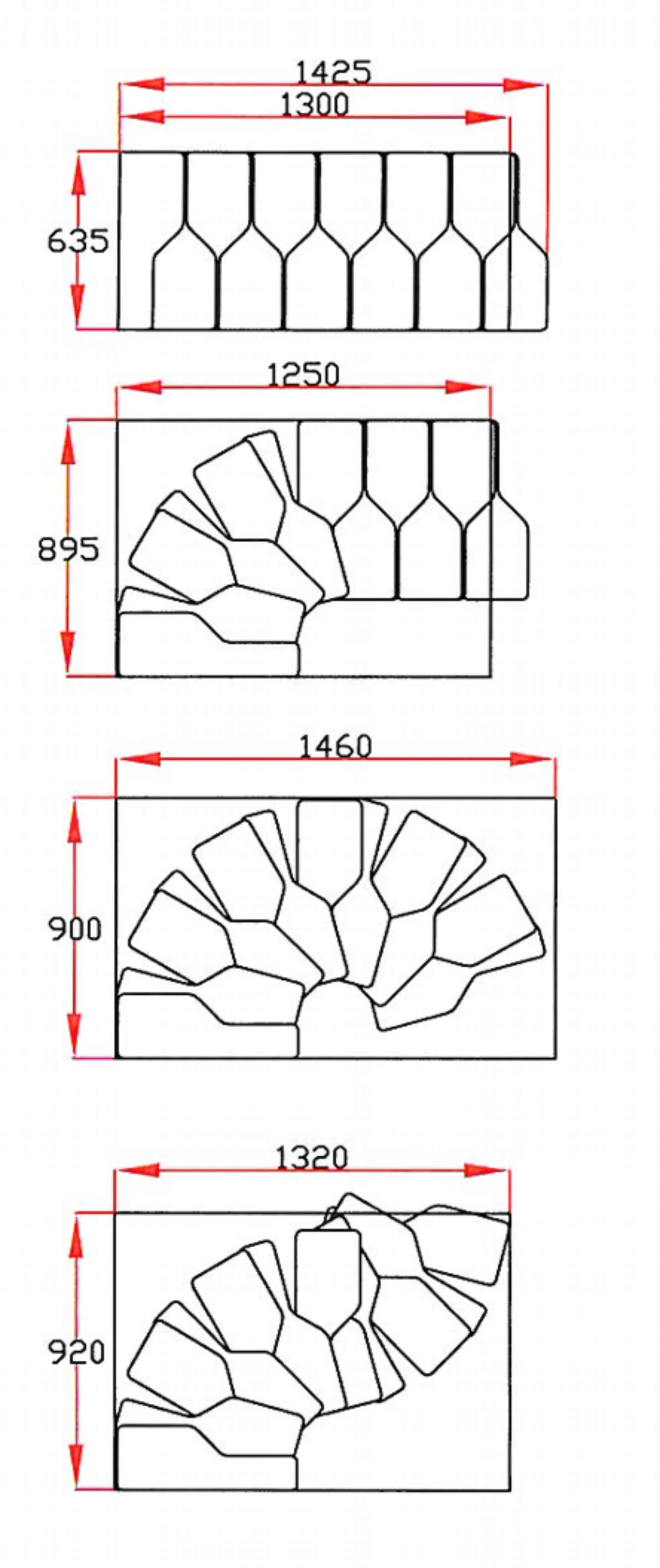 Модульні сходи TWISTER виріанти розміщення