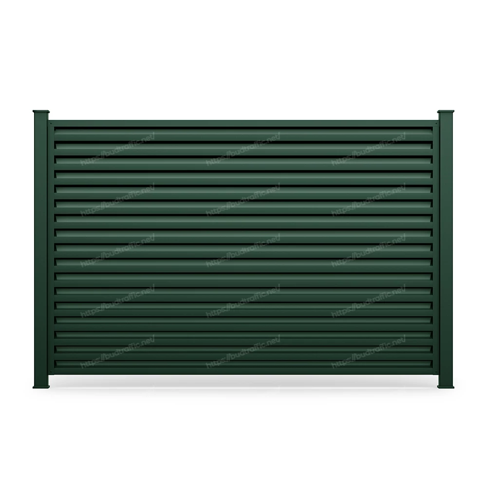 аркан жалюзі зеленого кольору (RAL 6005) матовий: візуалізація секції для гармонійного ландшафтного дизайну